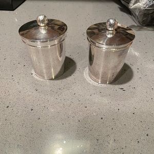 Vintage Two's Company Bagatelle silver plated candles